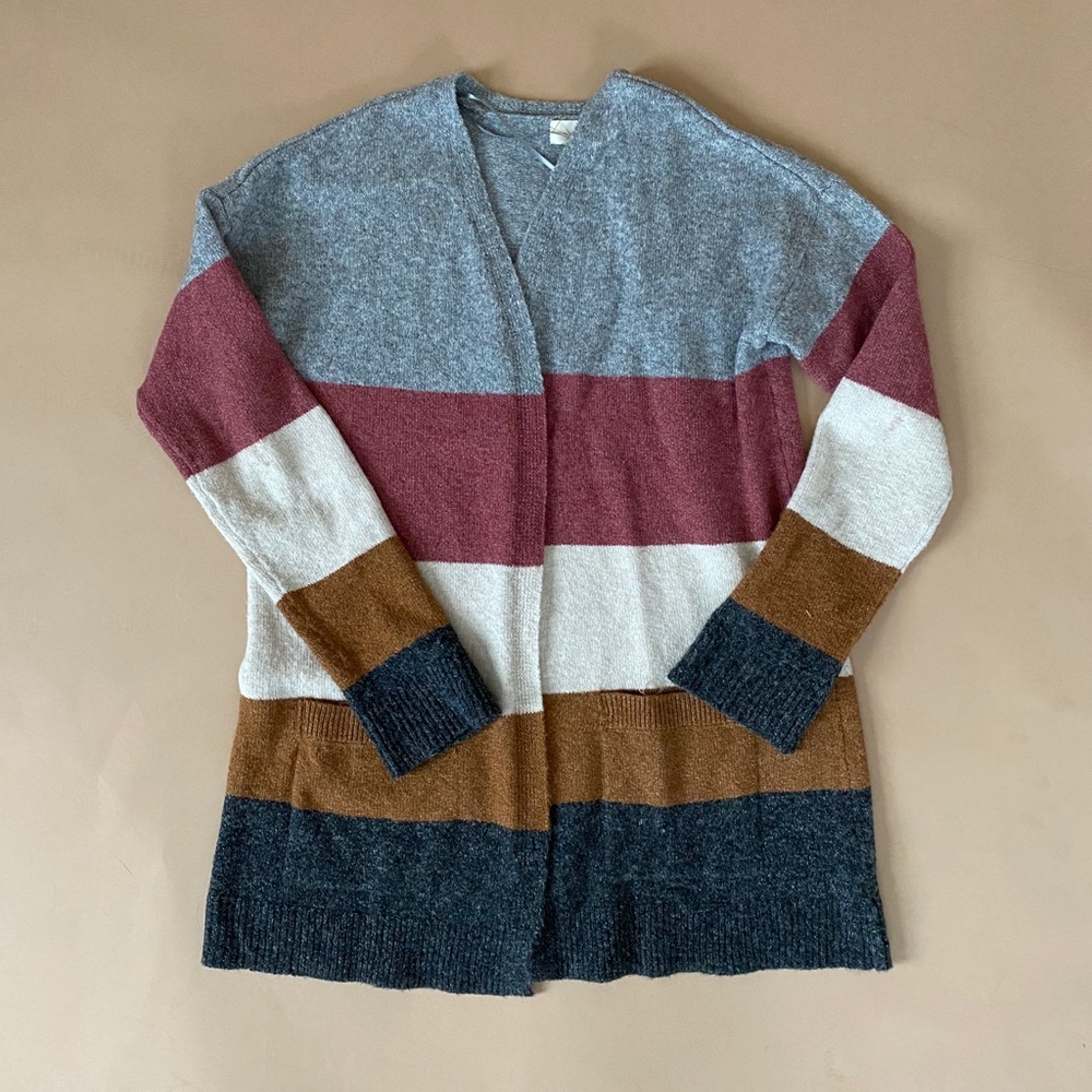 Super Soft Color Blocked Cardigan